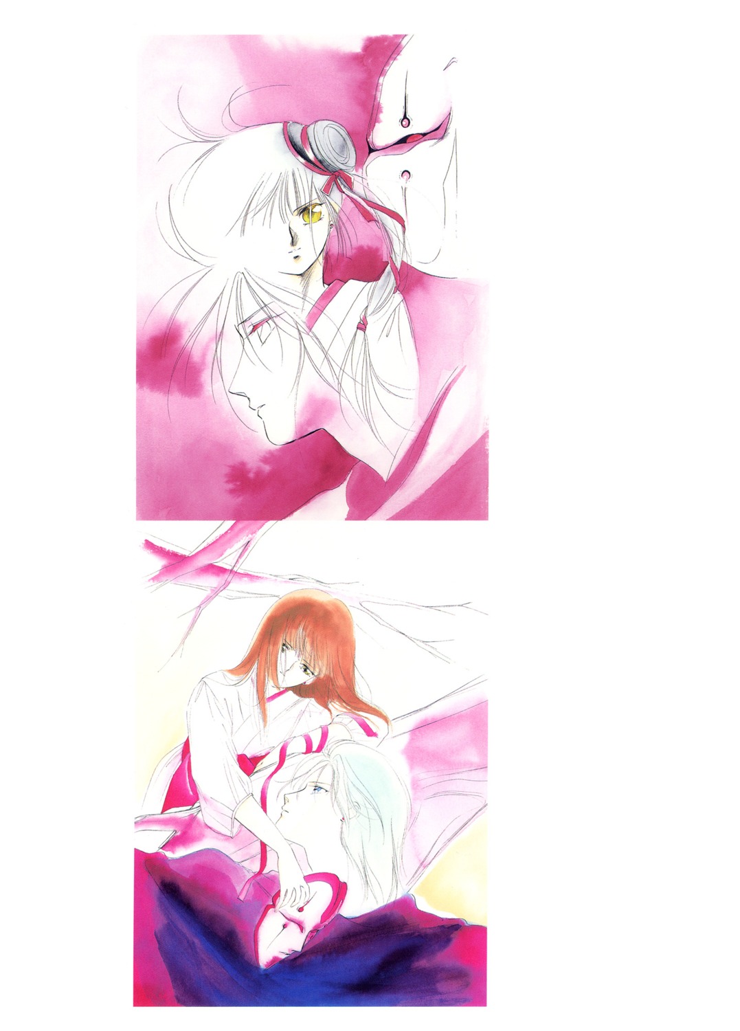 kakinouchi_narumi, larva, miyu, vampire_princess_miyu, watercolor
