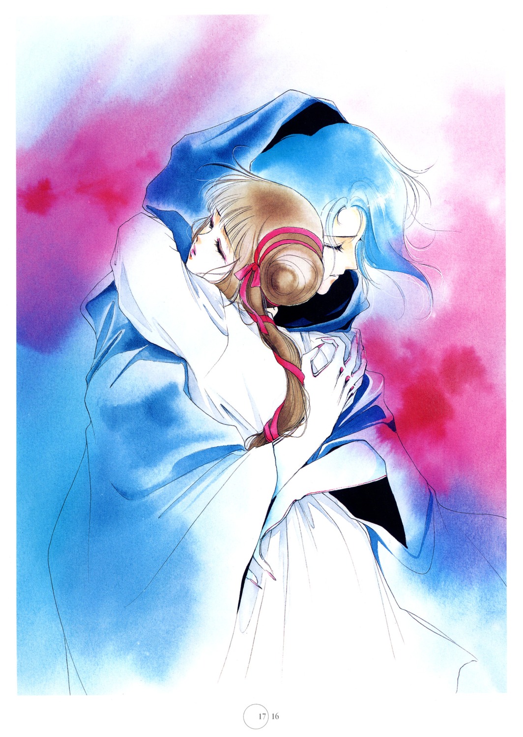 kakinouchi_narumi, larva, miyu, vampire_princess_miyu, watercolor