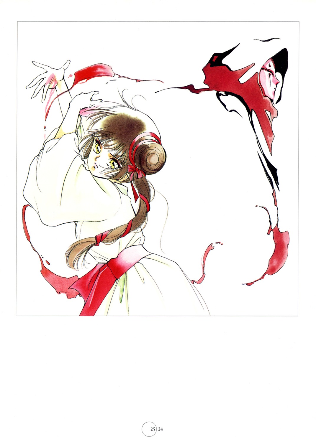 kakinouchi_narumi, larva, miyu, vampire_princess_miyu, watercolor