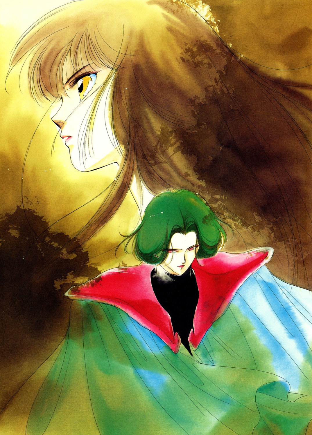 ami, kakinouchi_narumi, miyu, vampire_princess_miyu, watercolor