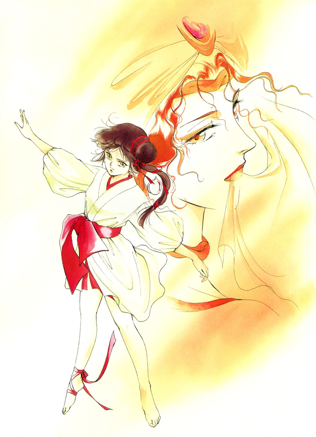 kakinouchi_narumi, miyu, vampire_princess_miyu, watercolor