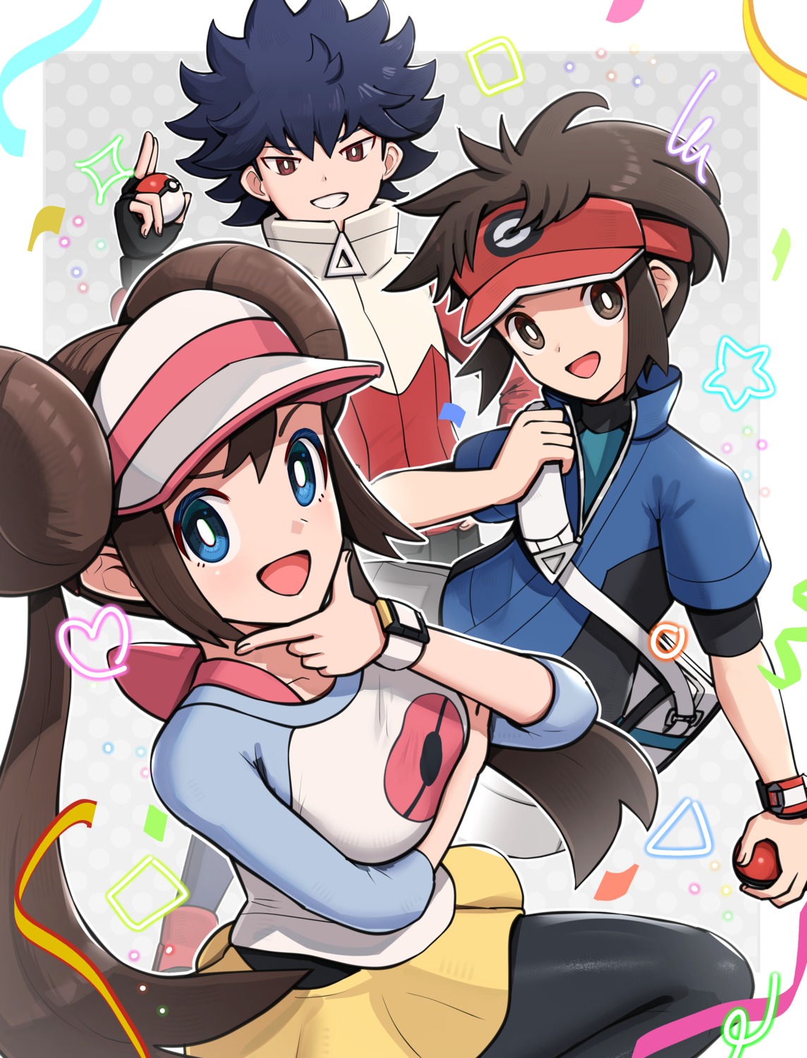 gonzarez, hyuu_(pokemon), kyouhei_(pokemon), mei_(pokemon), pantyhose, pokemon, pokemon_b2w2