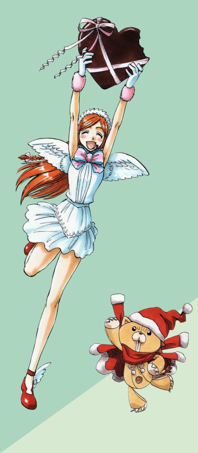 bleach, christmas, dress, fixed, inoue_orihime, kon, tagme, wings