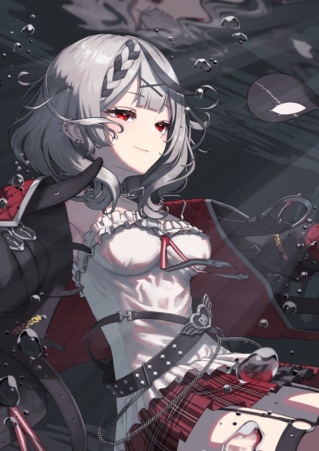 arimoto_wataru, garter, hololive, sakamata_chloe, stockings, thighhighs, wet