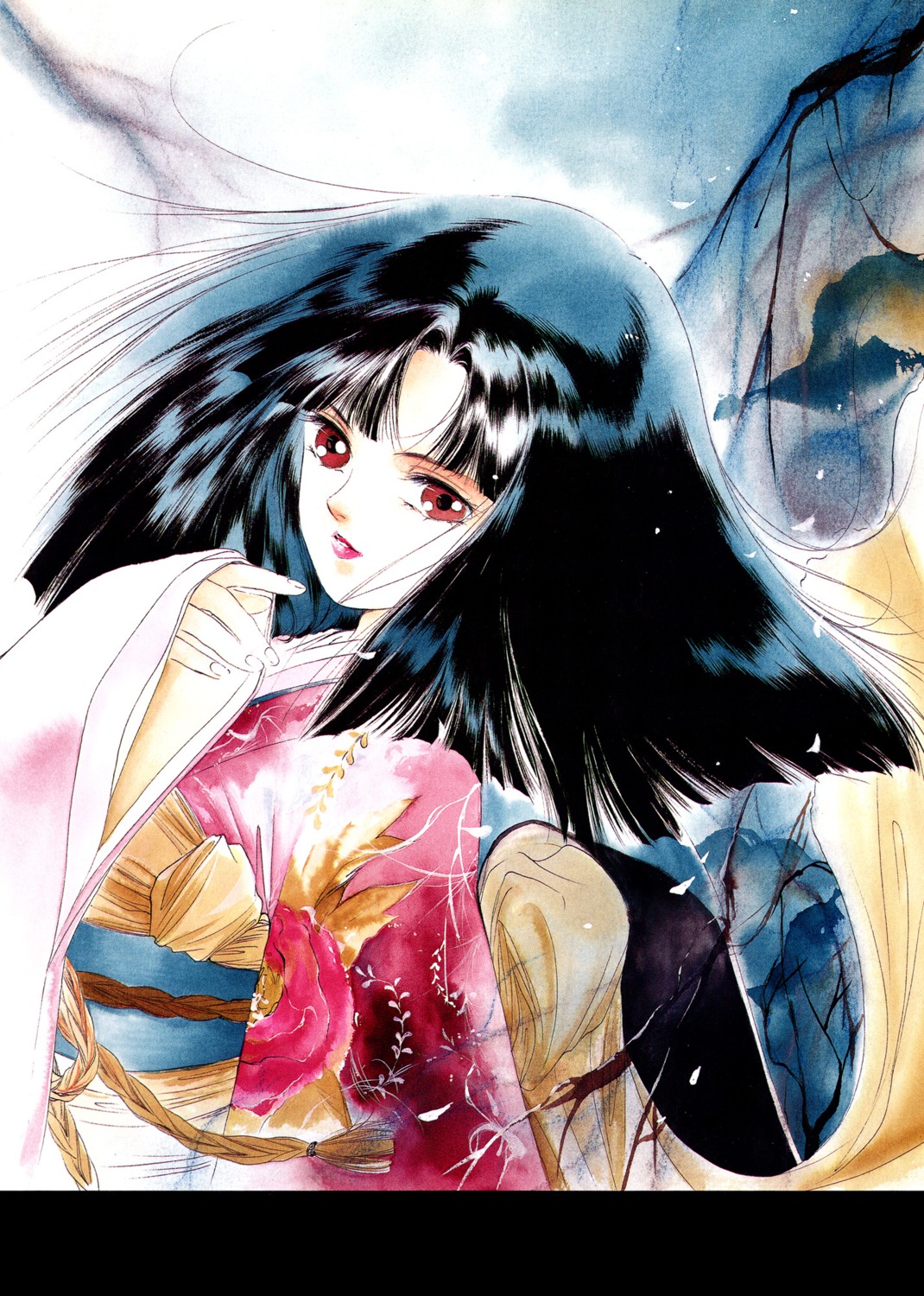 kakinouchi_narumi, ranka, vampire_princess_miyu, watercolor