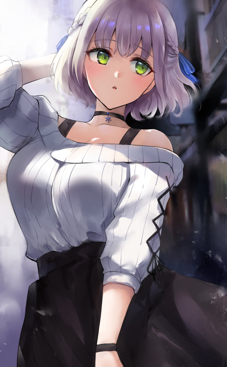 hololive, panbai, shirogane_noel, sweater