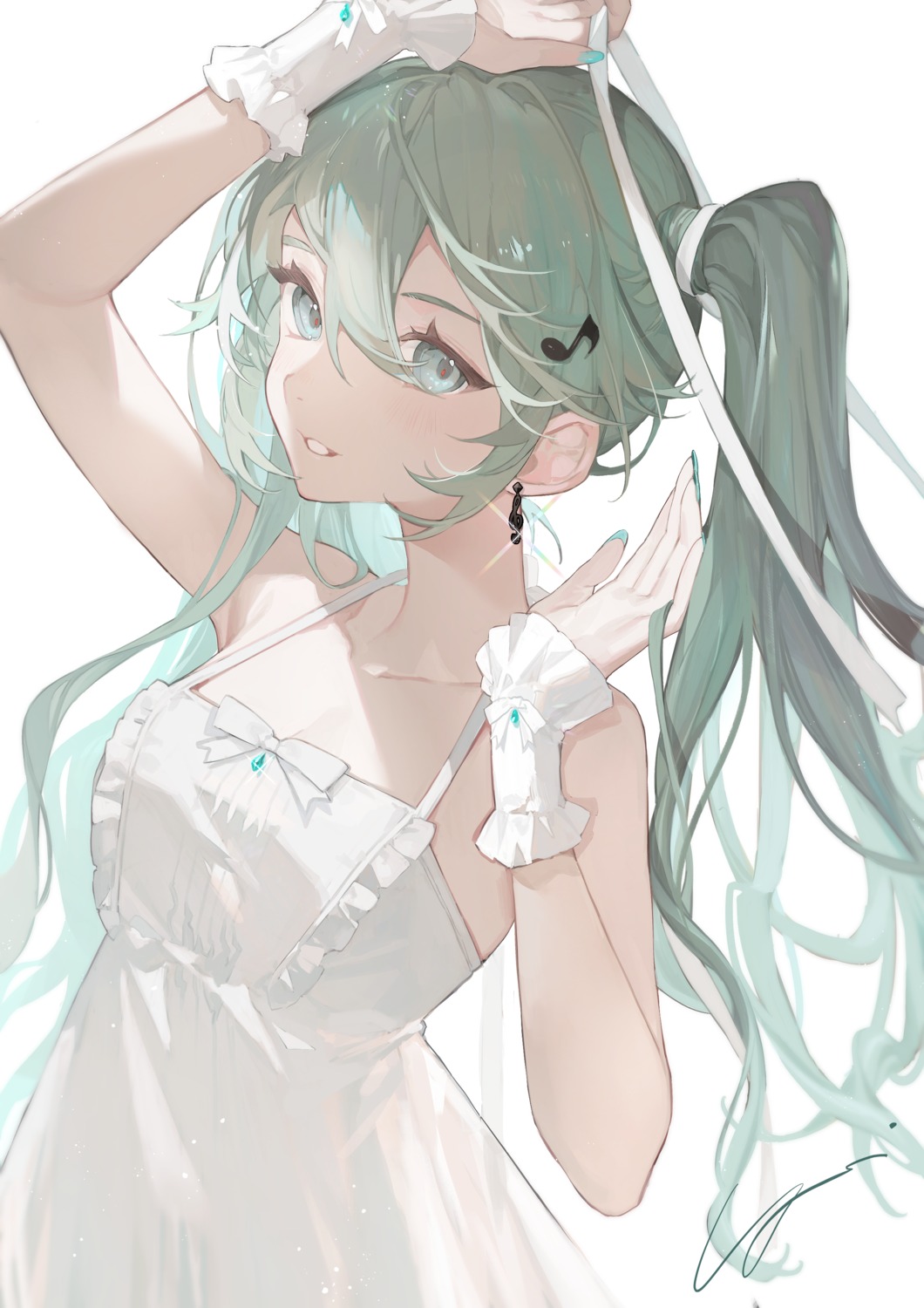 dress, hatsune_miku, summer_dress, vocaloid, yoimon