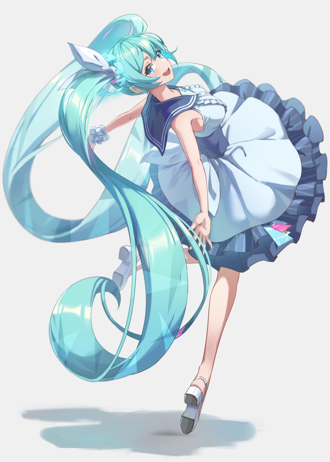 blue_archive, dress, hatsune_miku, heels, reulem, vocaloid