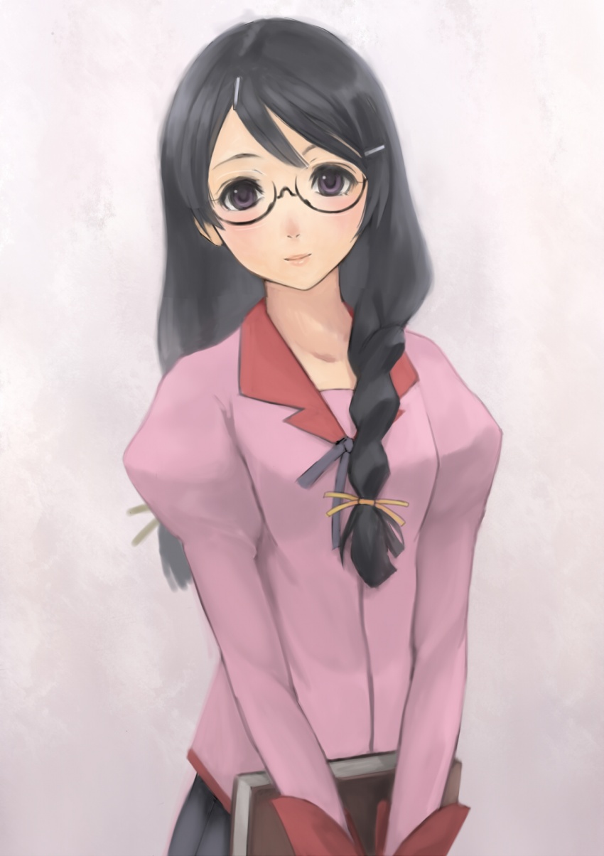aoten, bakemonogatari, hanekawa_tsubasa, megane, monogatari_(series), seifuku