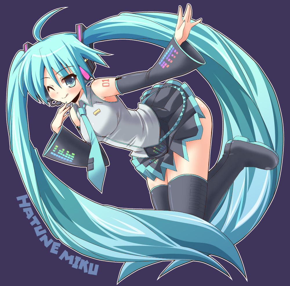 hatsune_miku, shinshin, thighhighs, vocaloid