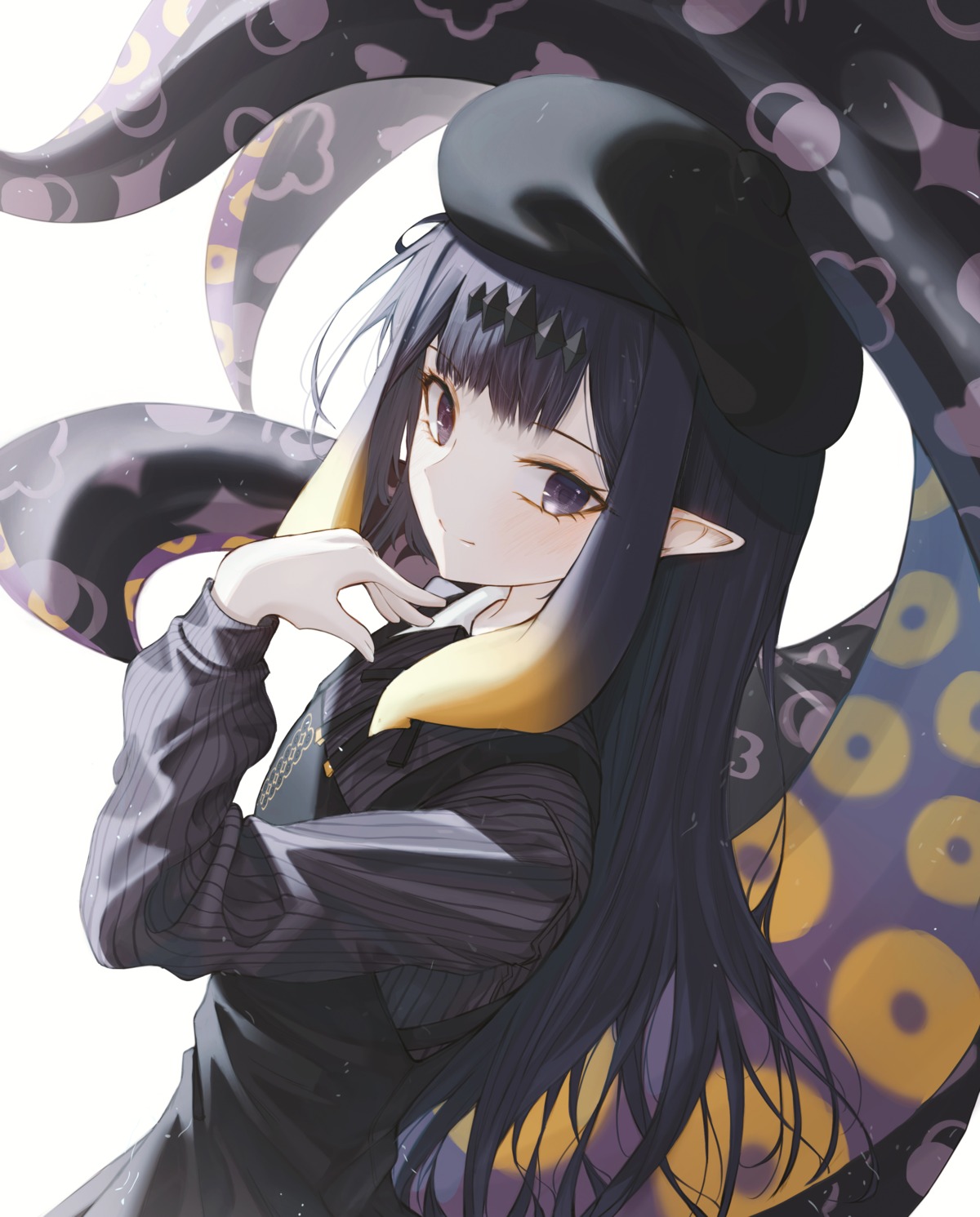 dress, hololive, hololive_english, muring864, ninomae_ina'nis, pointy_ears, tentacles