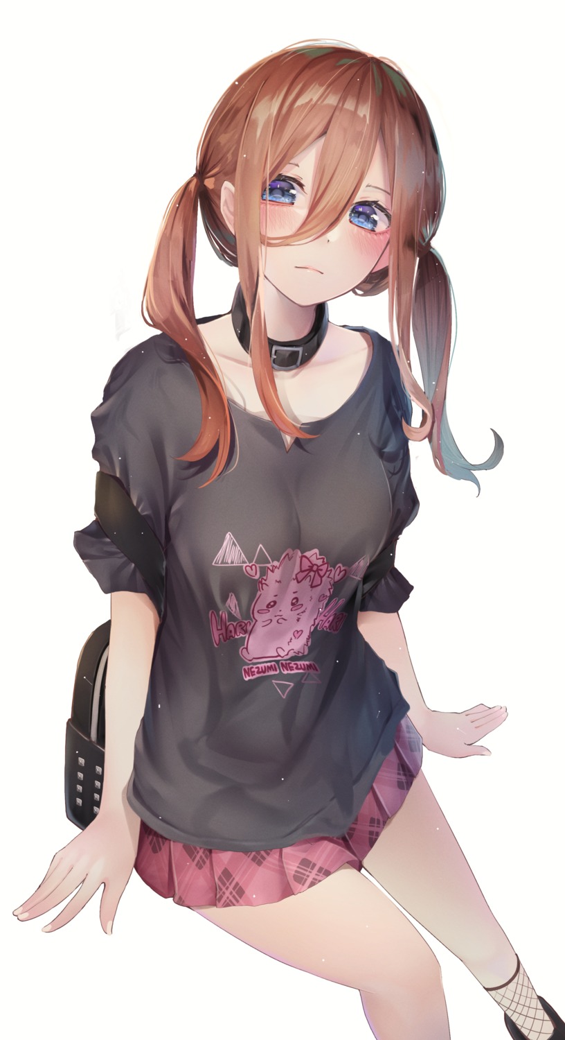 5-toubun_no_hanayome, fishnets, nakano_miku, yuunamida_uyu