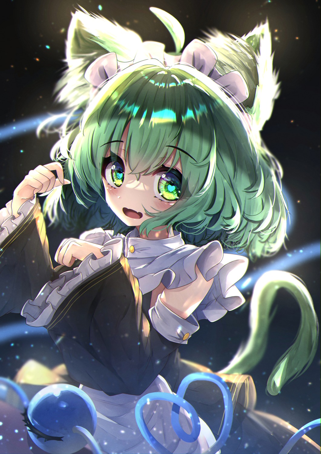 animal_ears, dfra, komeiji_koishi, maid, nekomimi, tail, touhou