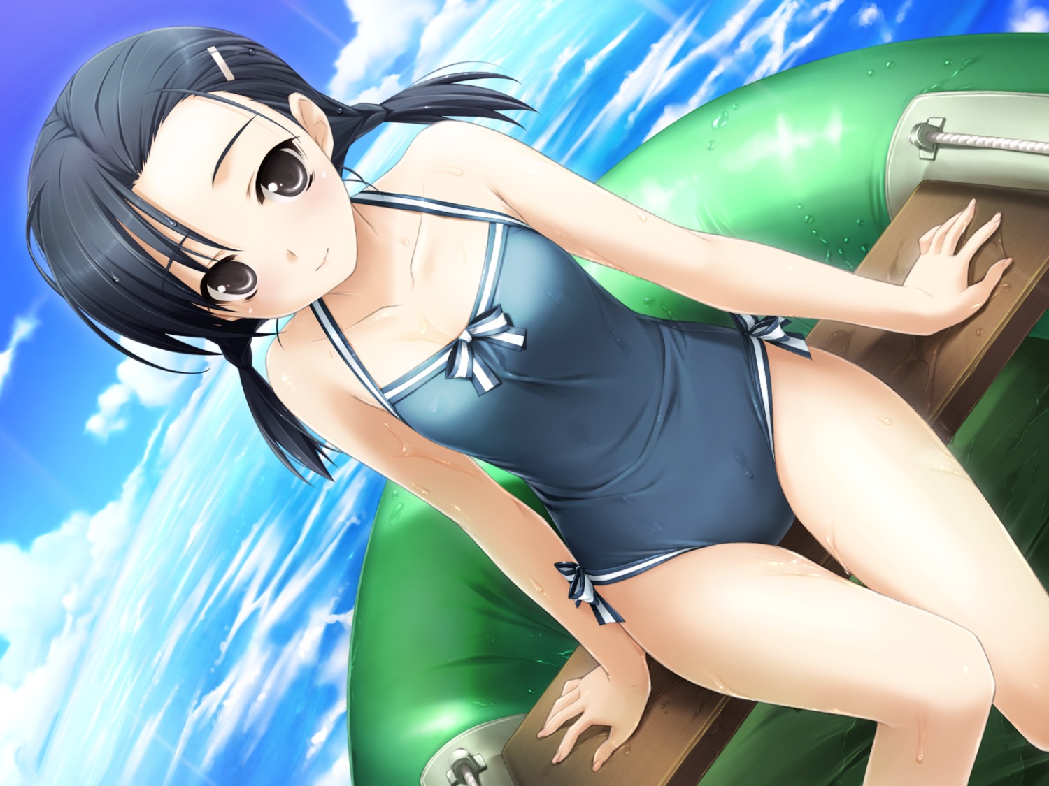 game_cg, hashimoto_takashi, kuranaga_kozue, sphere, swimsuits, yosuga_no_sora
