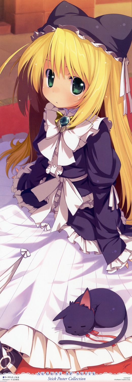dress, lolita_fashion, neko, stick_poster, sumaki_shungo, wreathlit_noel, yoake_mae_yori_ruriiro_na