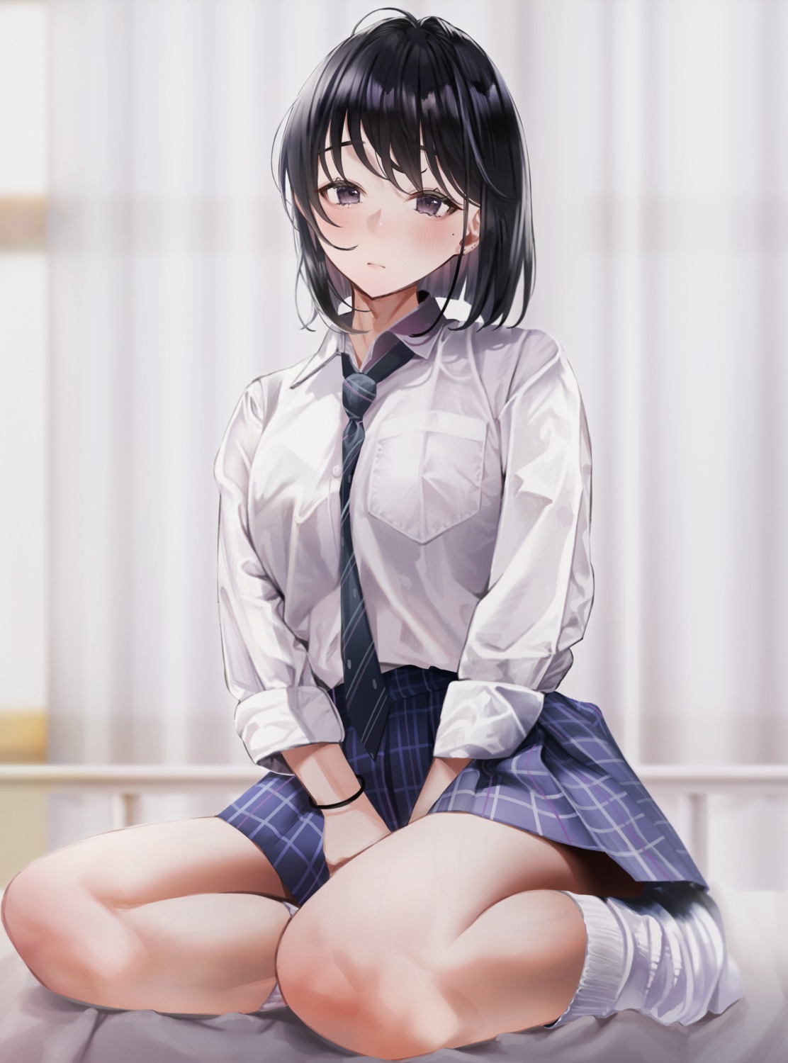 bra, mugika, see_through, seifuku
