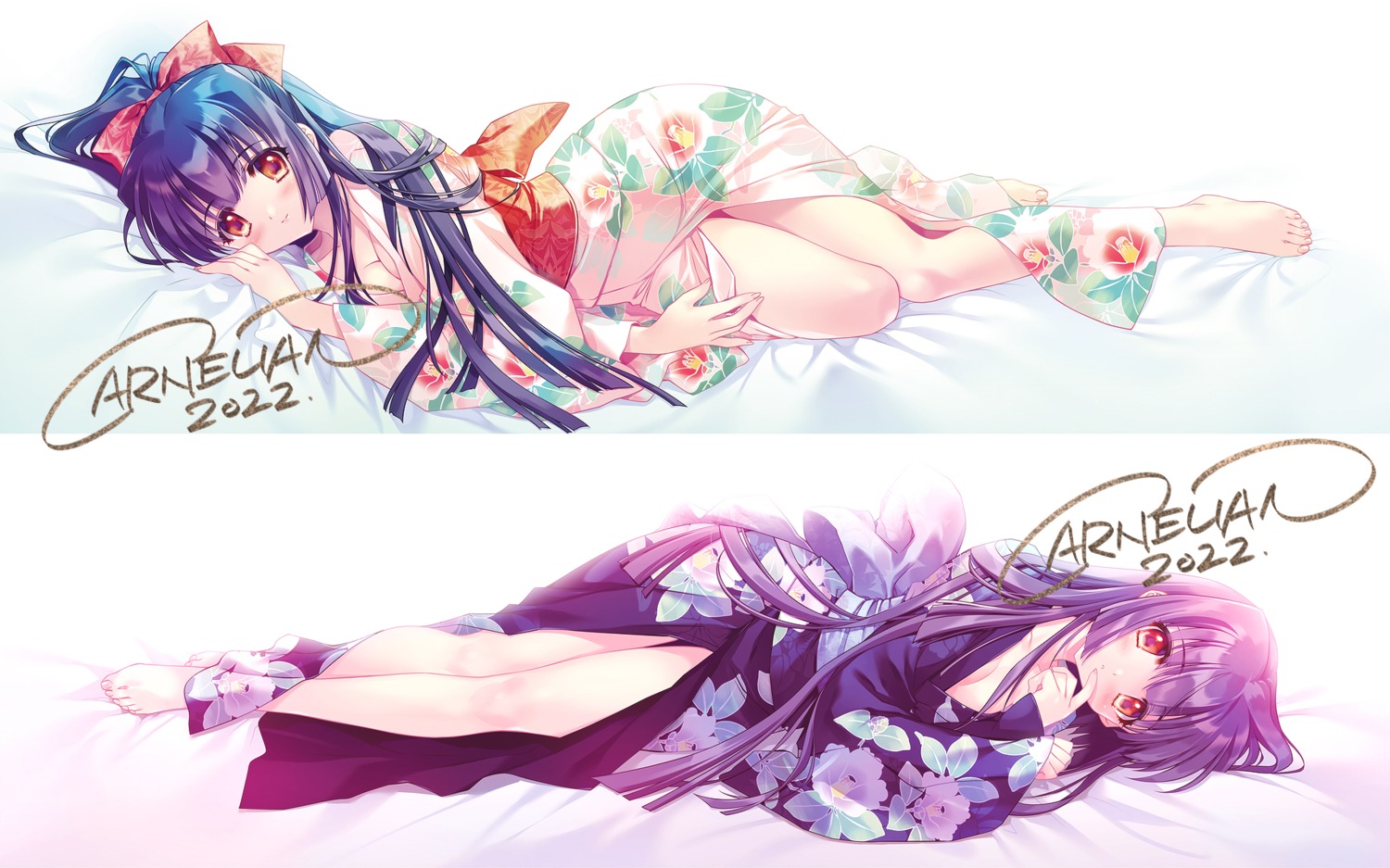 carnelian, japanese_clothes, kao_no_nai_tsuki, kuraki_mizuna, kuraki_suzuna