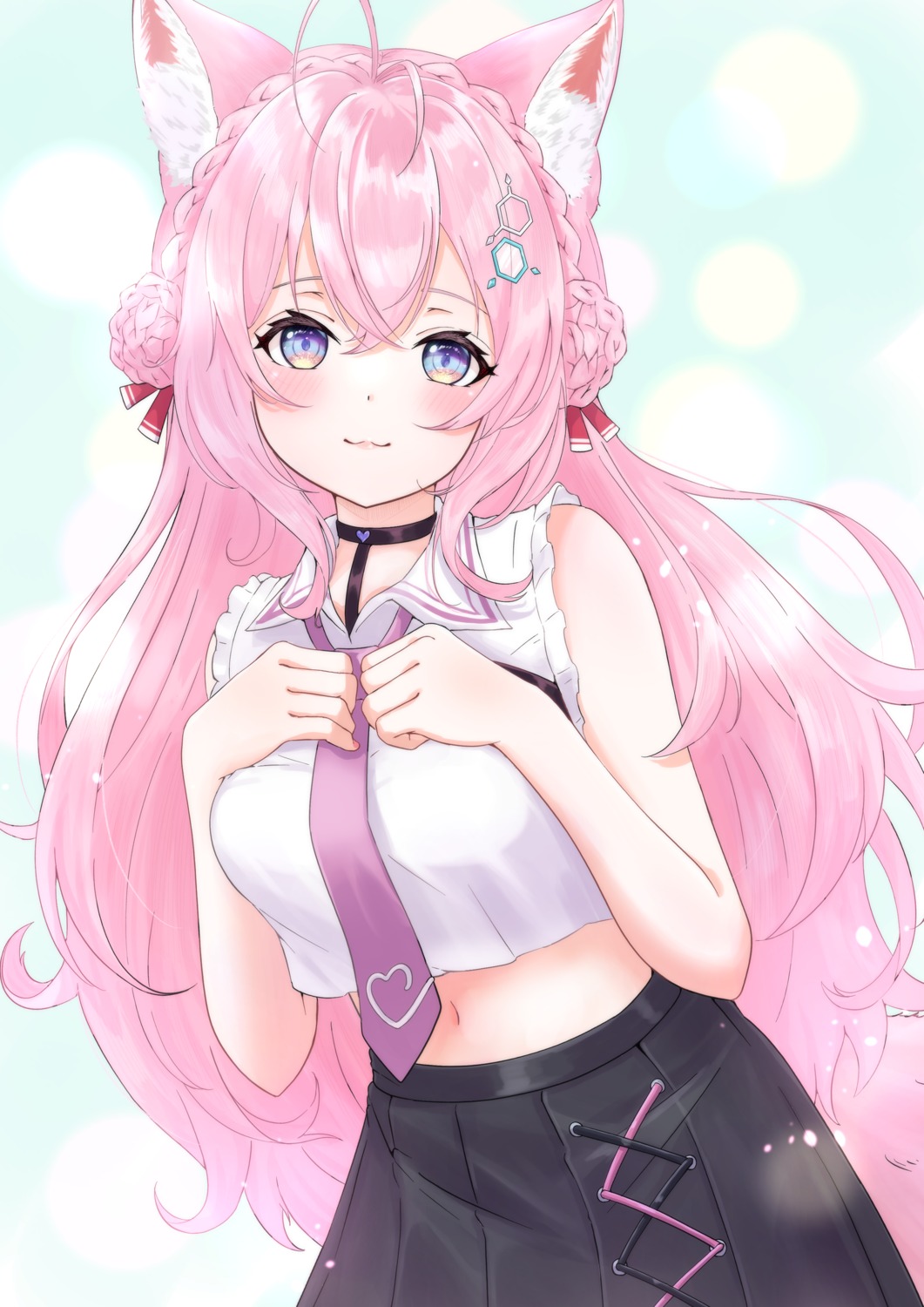 4kimizuki, animal_ears, hakui_koyori, hololive, tail