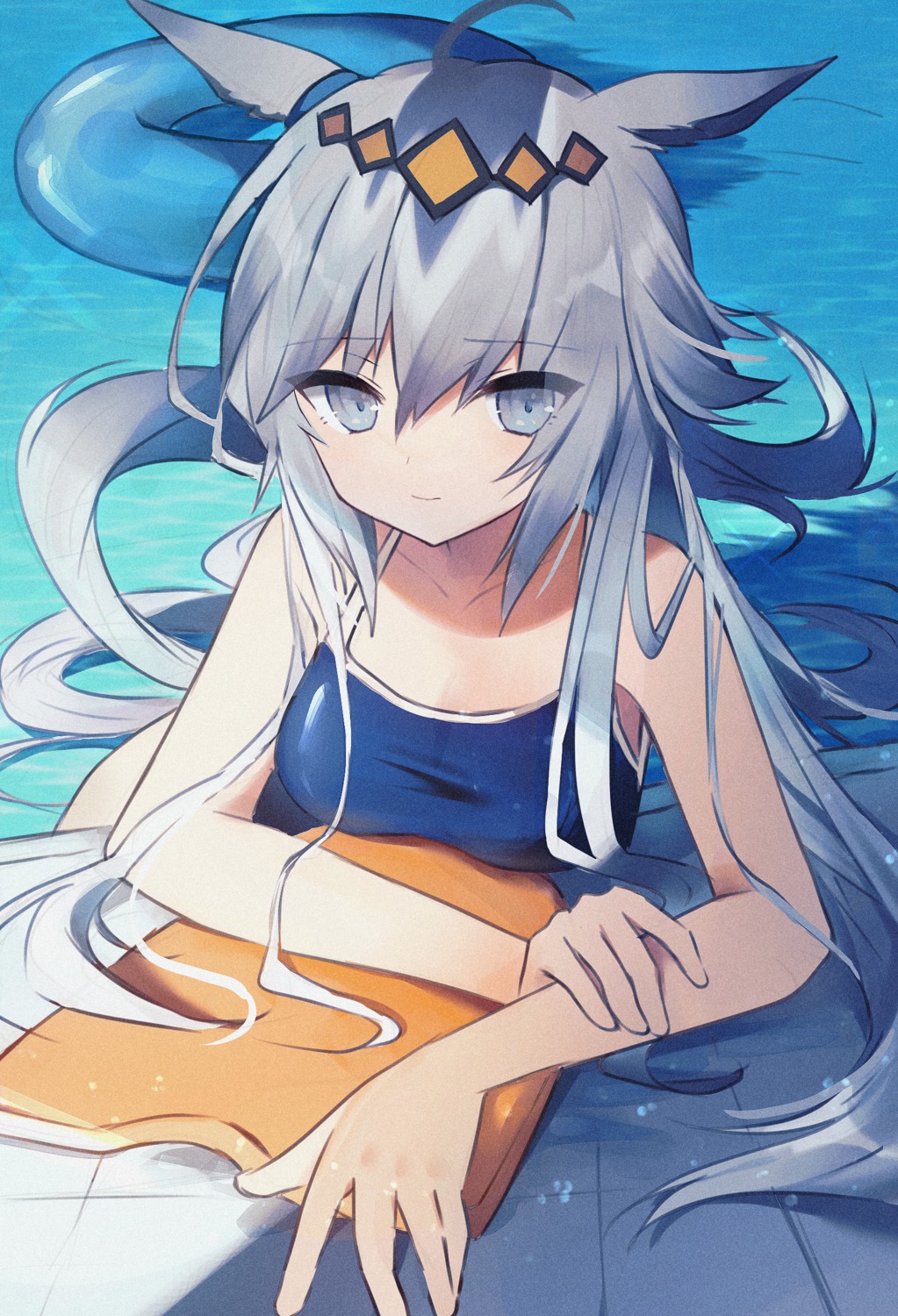 animal_ears, oguri_cap_(umamusume), school_swimsuit, swimsuits, tagme, tail, uma_musume_pretty_derby