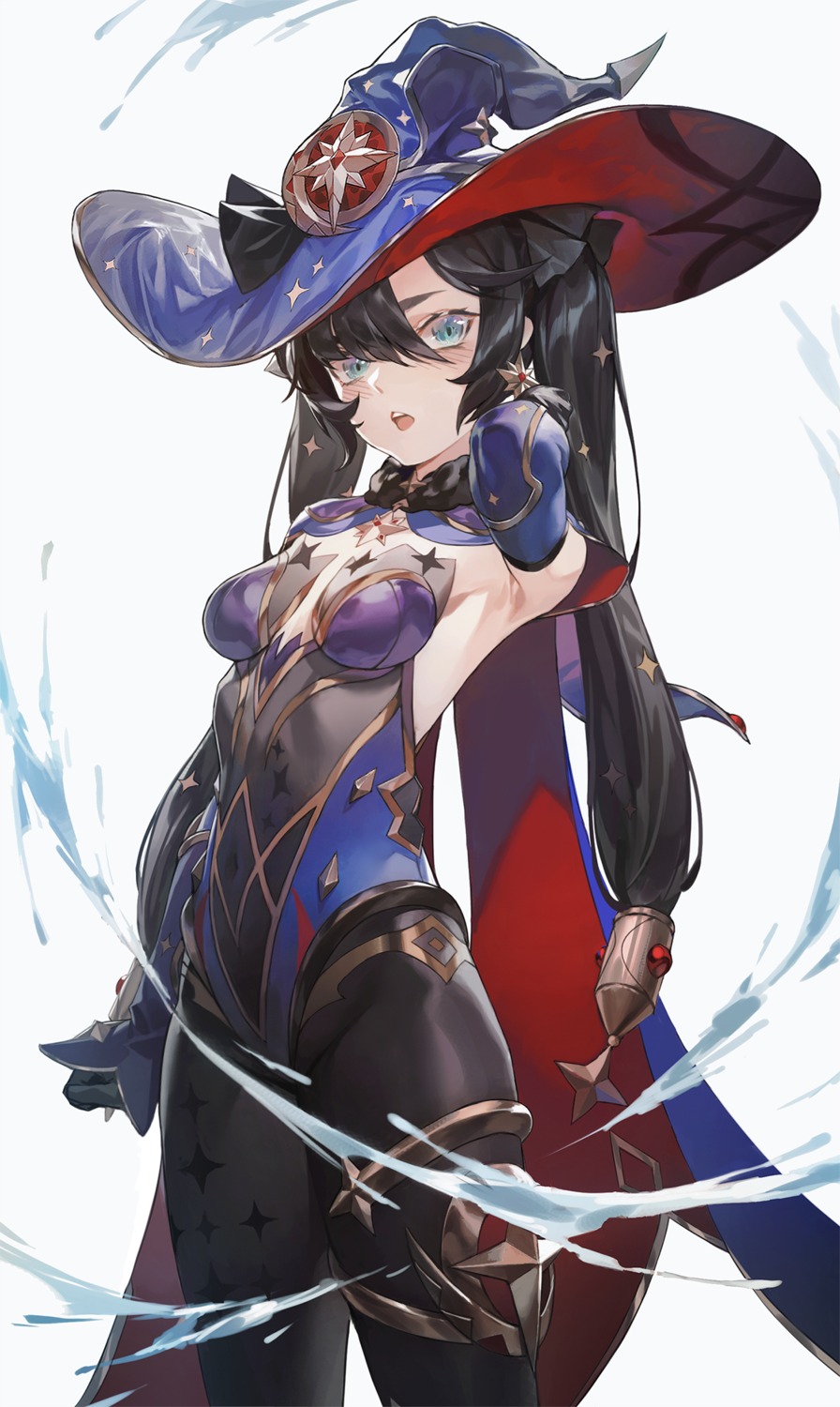 alter, garter, genshin_impact, leotard, mona_megistus, pantyhose, witch