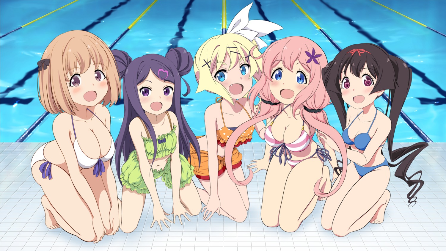 bikini, maehara_nina, midori_hemo, nukui_hayu, ochikobore_fruit_tart, sakura_ino, sekino_roko, swimsuits