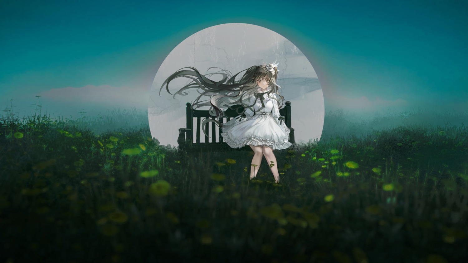 daby, dress, gothic_lolita, landscape, lolita_fashion, skirt_lift
