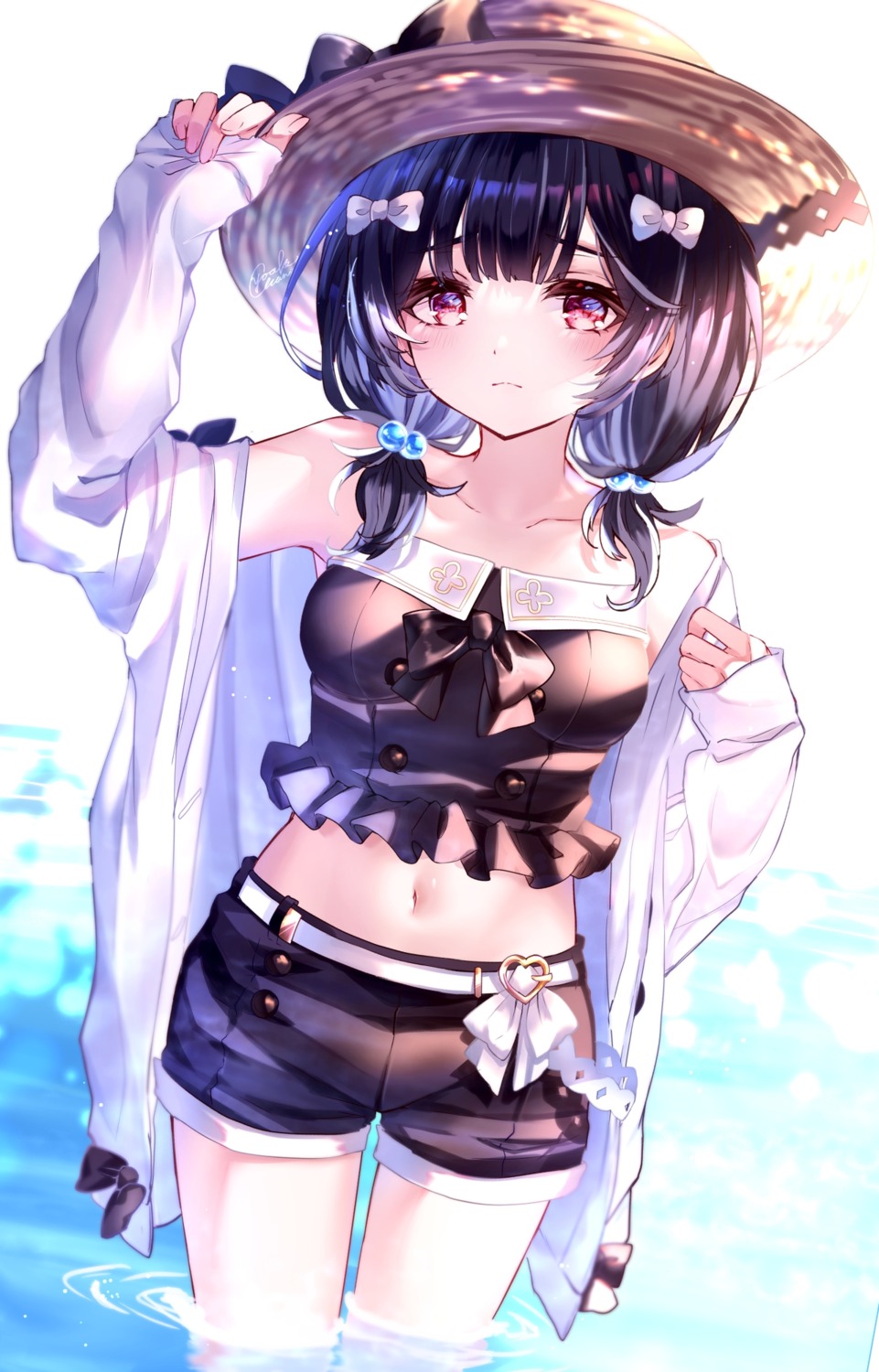 granblue_fantasy, undressing, vikala_(granblue_fantasy), wet, yoake