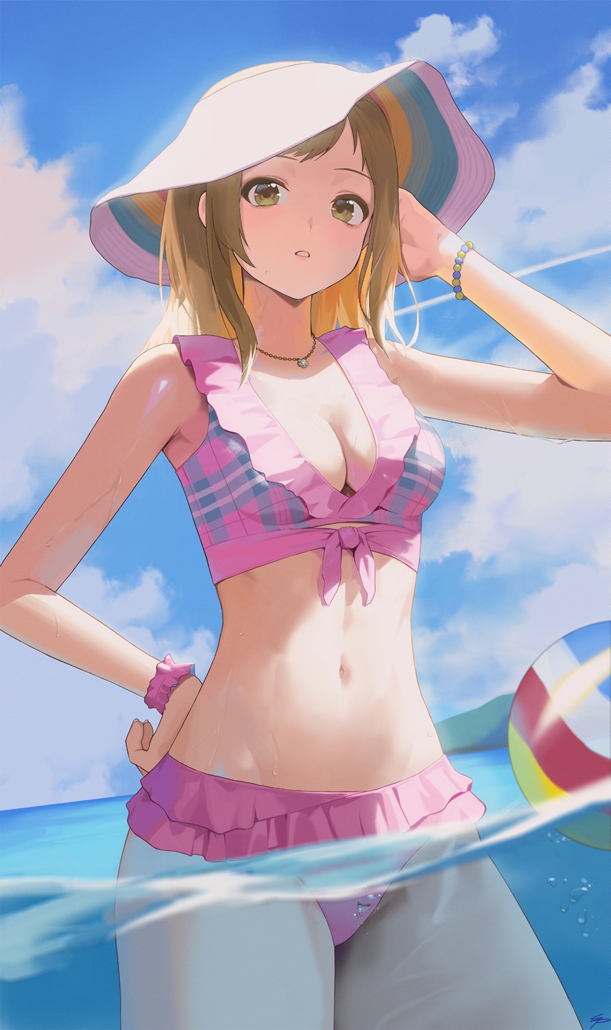 bikini, sakuragi_mano, spung, swimsuits, the_idolm@ster, the_idolm@ster_shiny_colors, wet