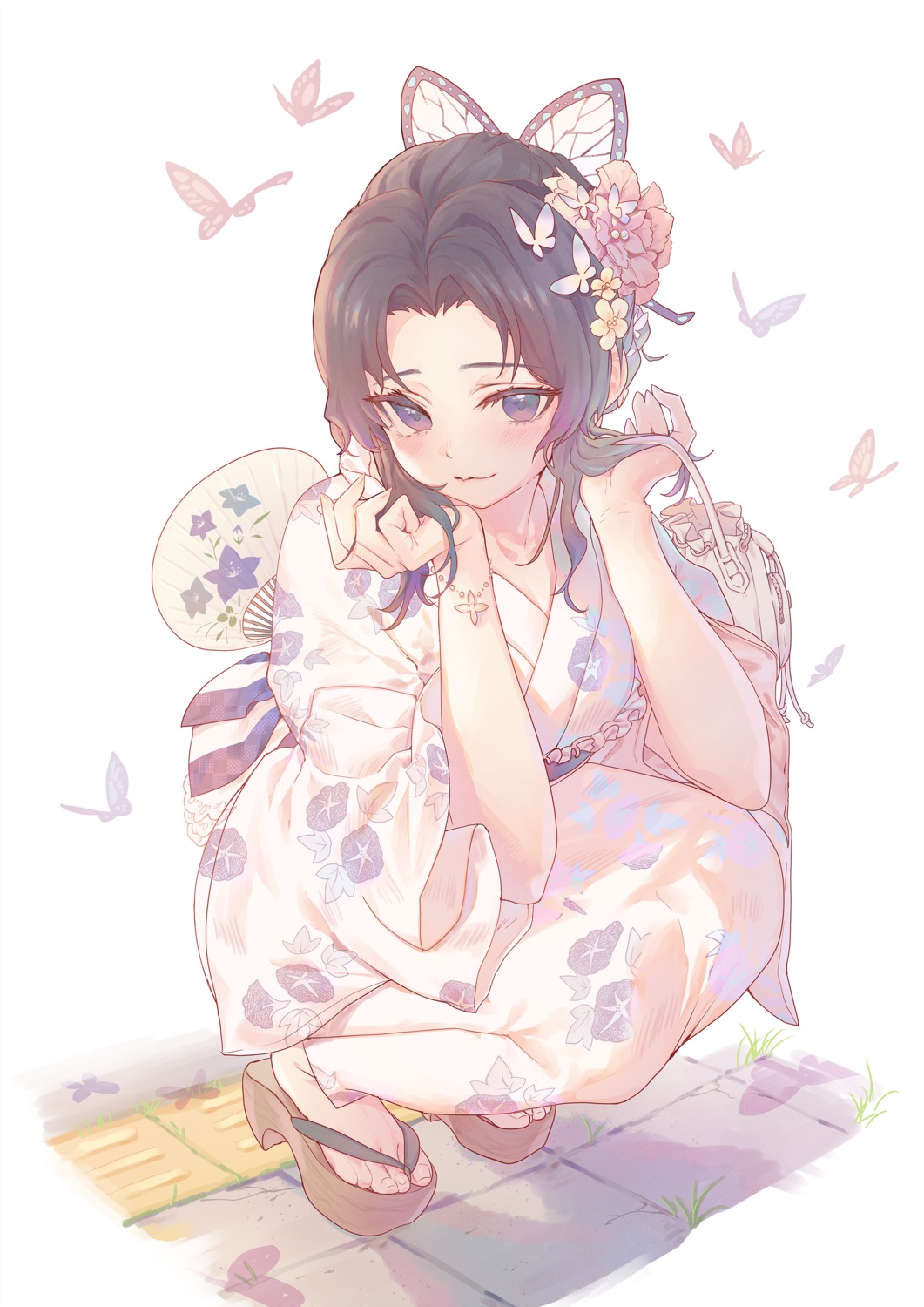 kimetsu_no_yaiba, kochou_shinobu, torano, yukata