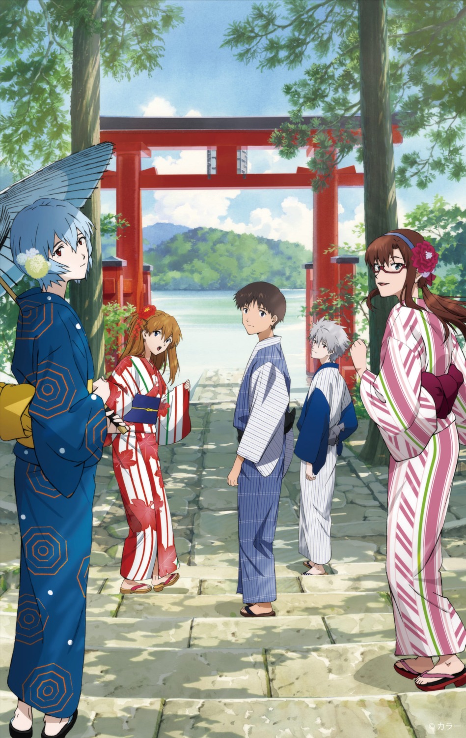 ayanami_rei, ikari_shinji, makinami_mari_illustrious, megane, nagisa_kaworu, neon_genesis_evangelion, souryuu_asuka_langley, tagme