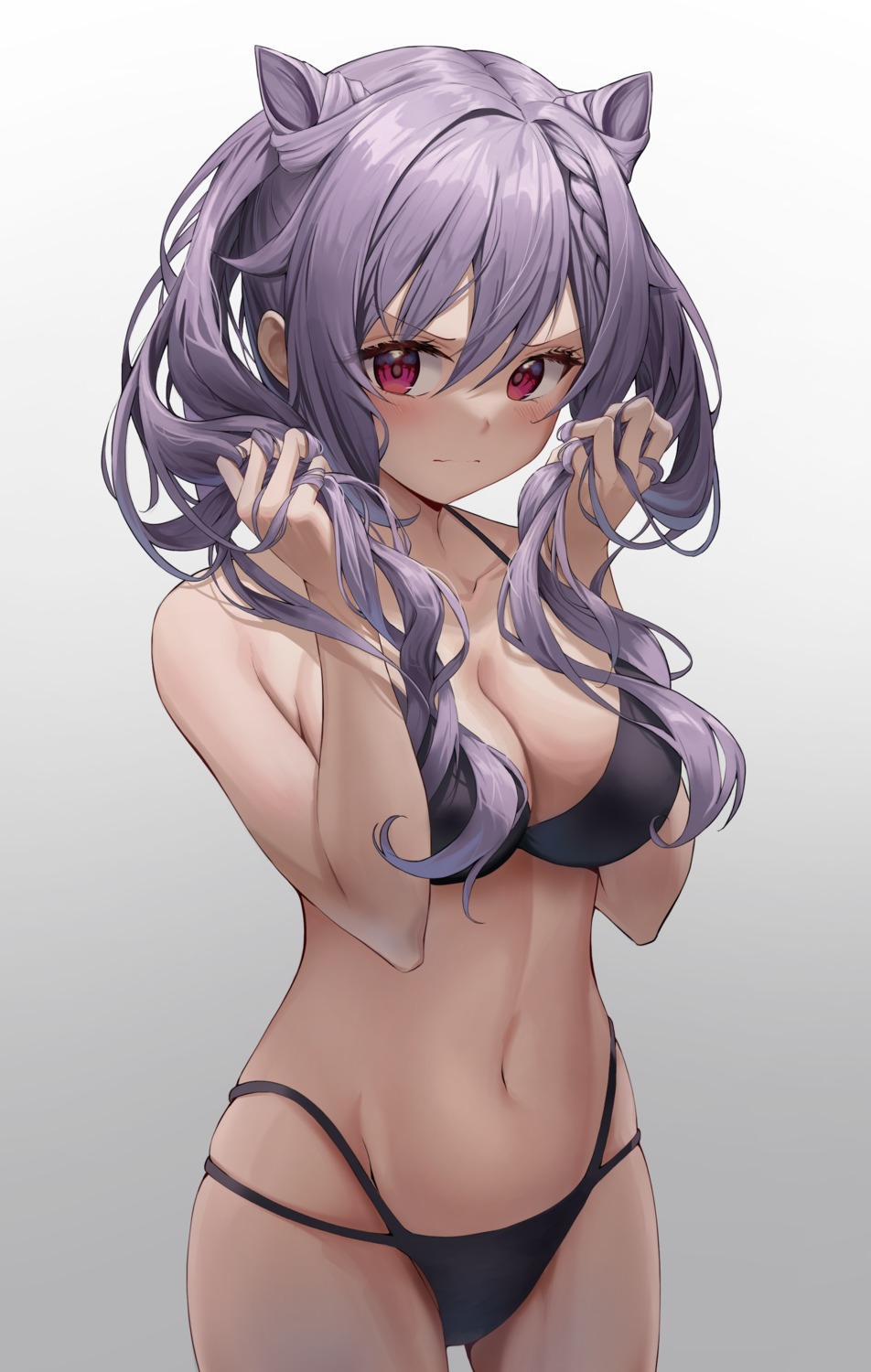 bikini, genshin_impact, keqing, monmo_mu, swimsuits