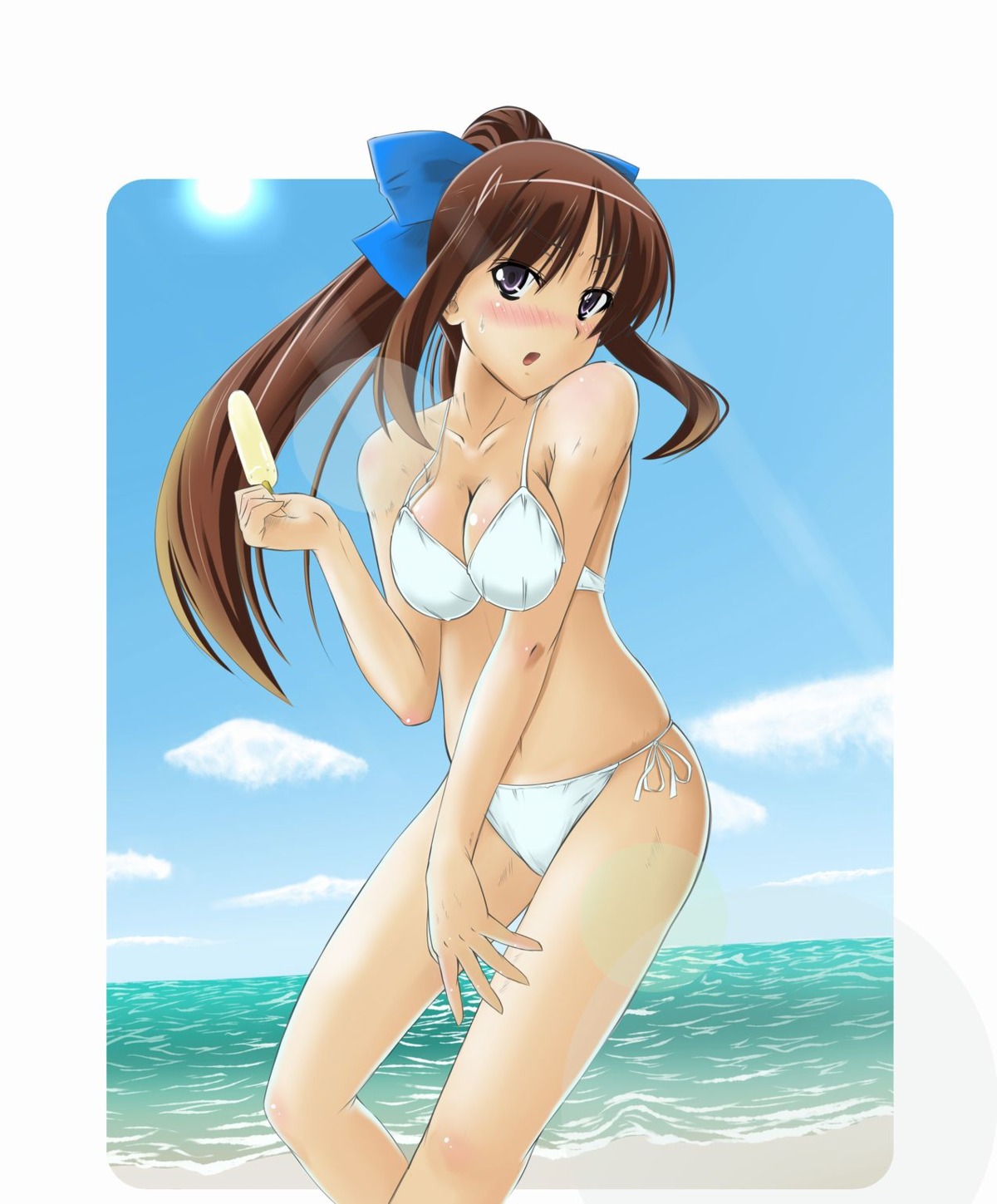 bikini, cleavage, hiro_1209, nanpo_kazue, saki, swimsuits