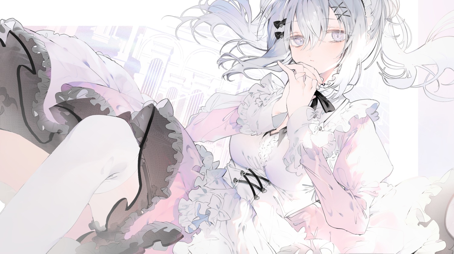 leo_(feeling_goooood), maid, thighhighs