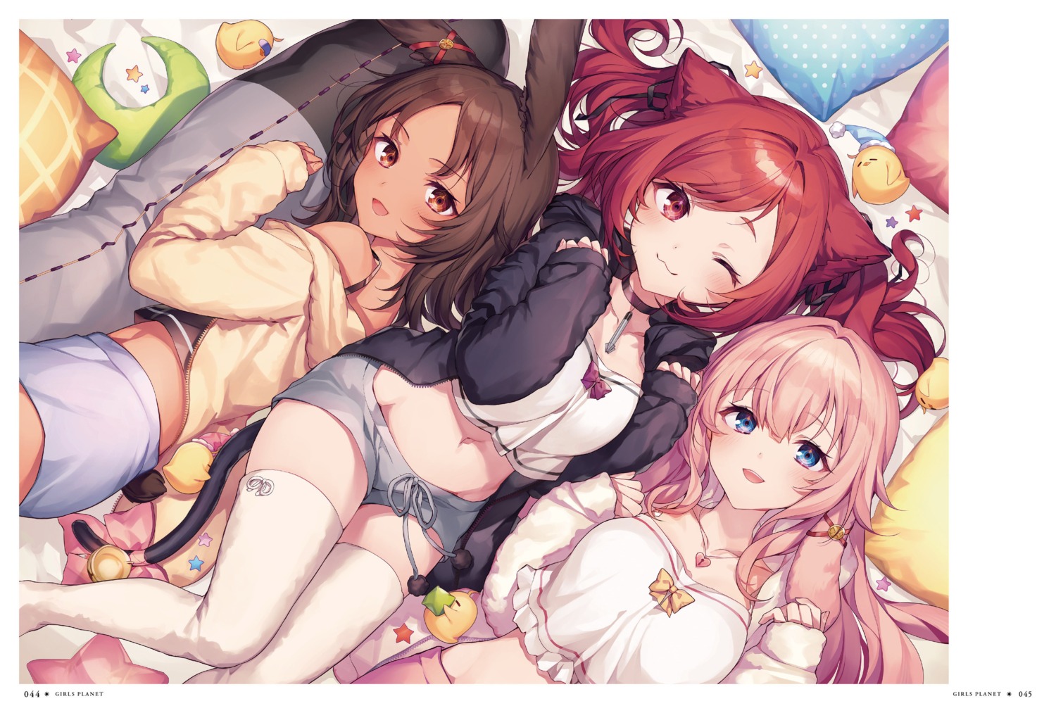 animal_ears, azur_lane, bunny_ears, i-19_(azur_lane), i-25_(azur_lane), i-26_(azur_lane), komeshiro_kasu, manjuu_(azur_lane)