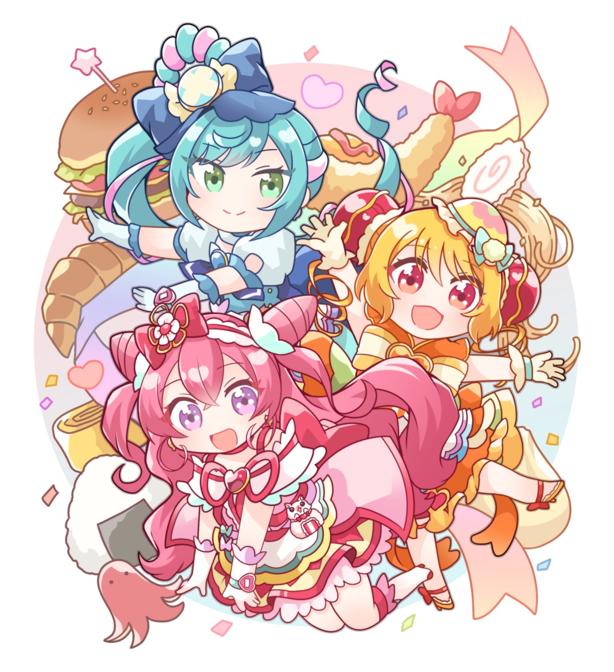 chibi, delicious_party_precure, fuwa_kokone, hanamichi_ran, heels, nagomi_yui, precure, tagme