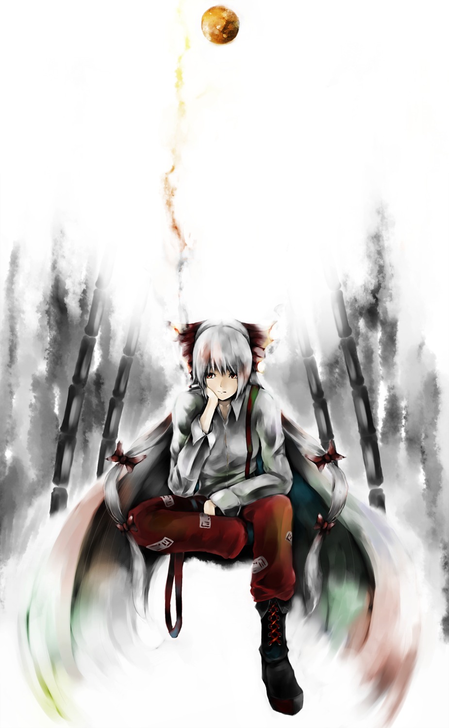 fujiwara_no_mokou, kanata, touhou
