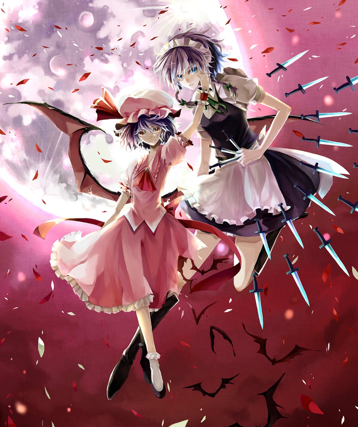 izayoi_sakuya, nonrain, remilia_scarlet, touhou