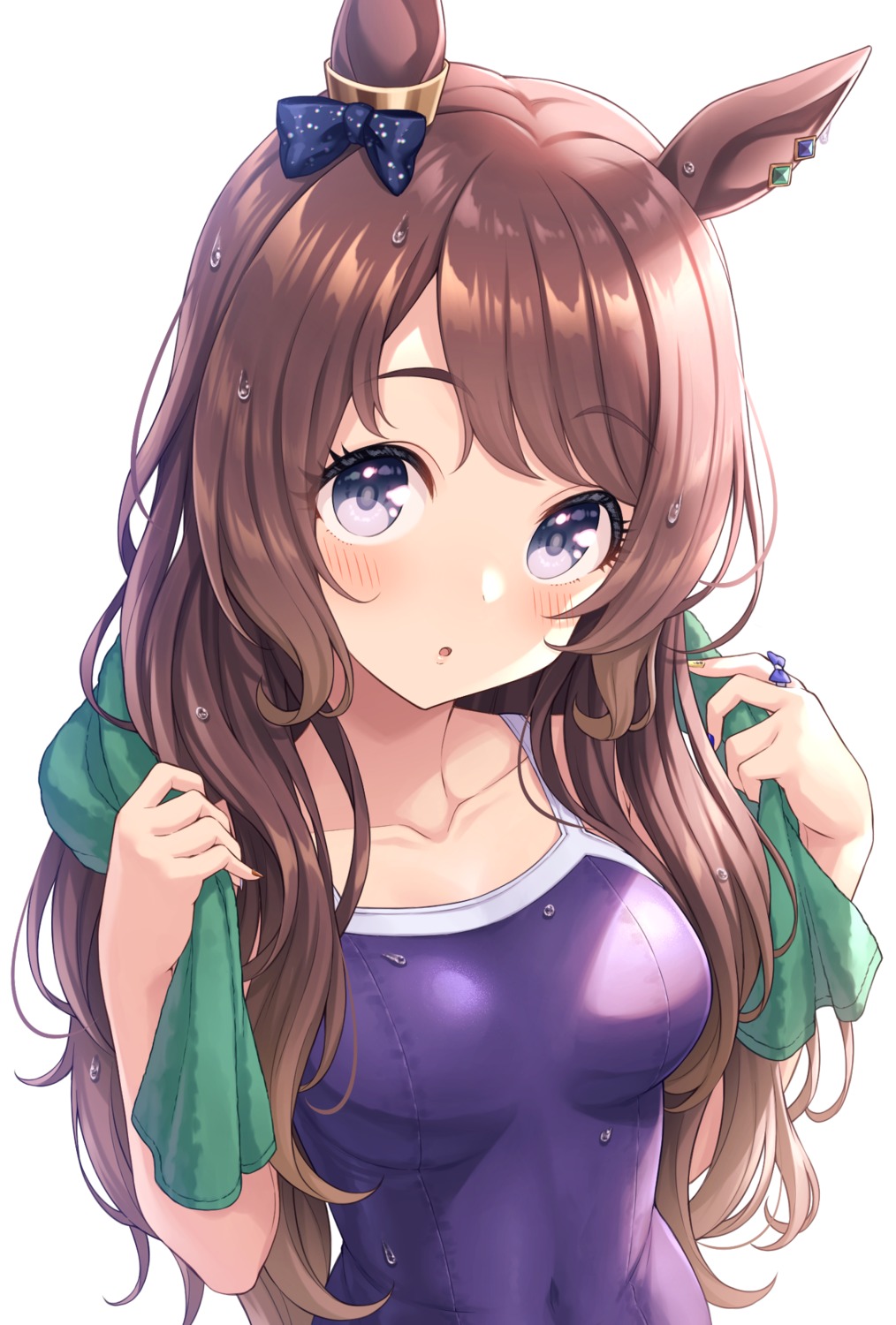 animal_ears, school_swimsuit, swimsuits, tomo_(tmtm_mf_mf), tosen_jordan_(umamusume), uma_musume_pretty_derby