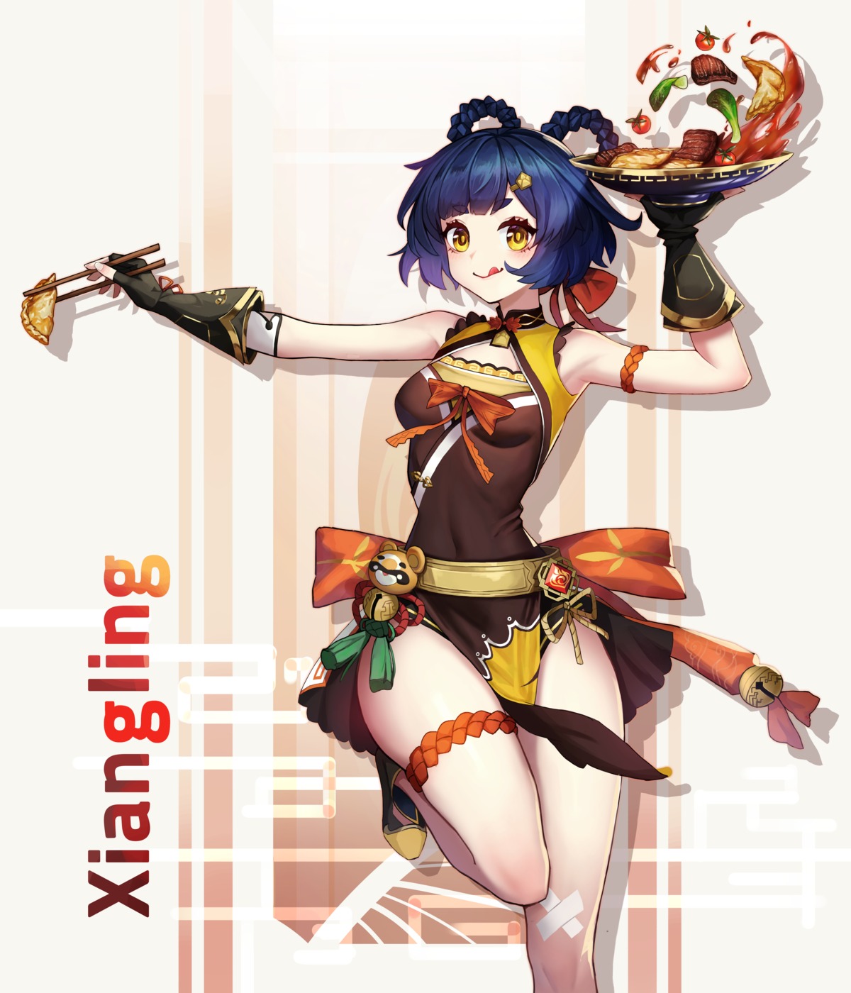 asian_clothes, dalman, garter, genshin_impact, xiangling