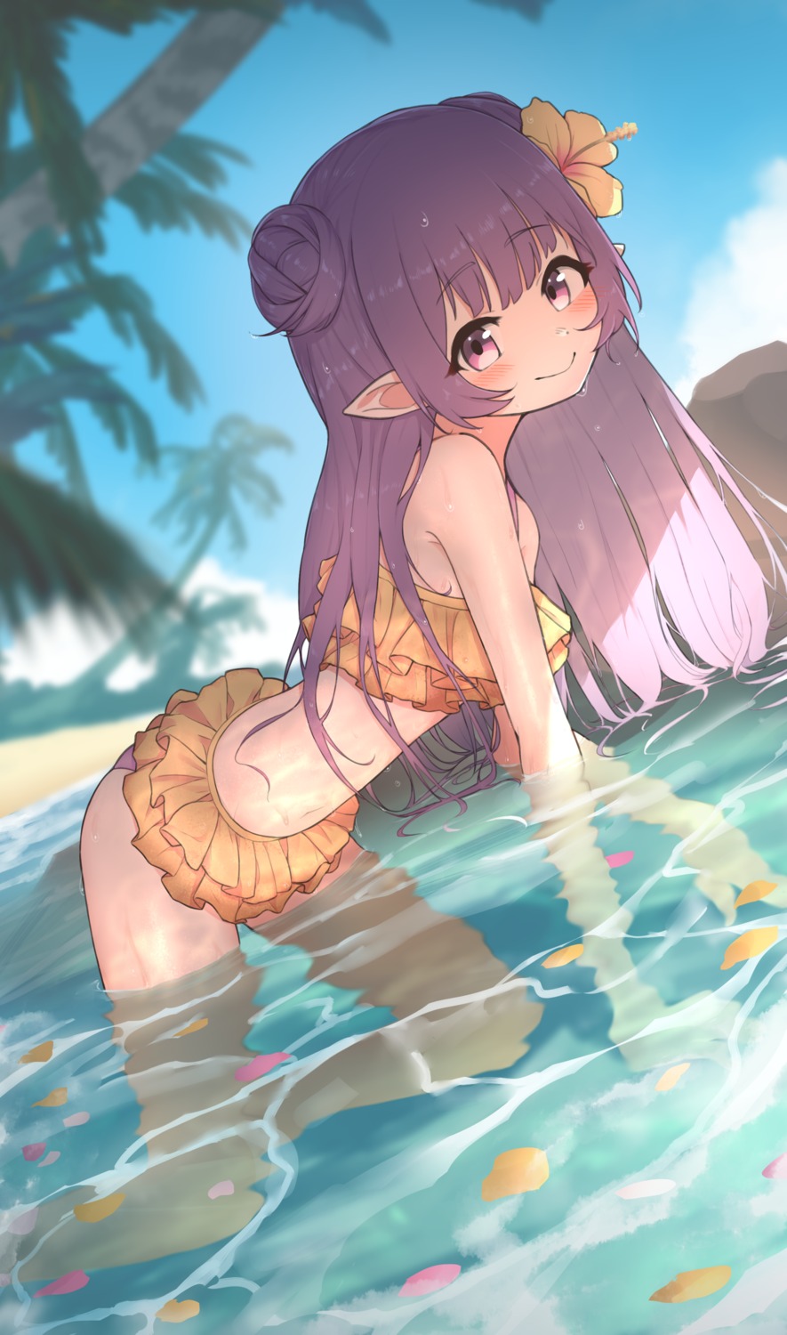 bikini, hoplitx, pointy_ears, swimsuits, wet