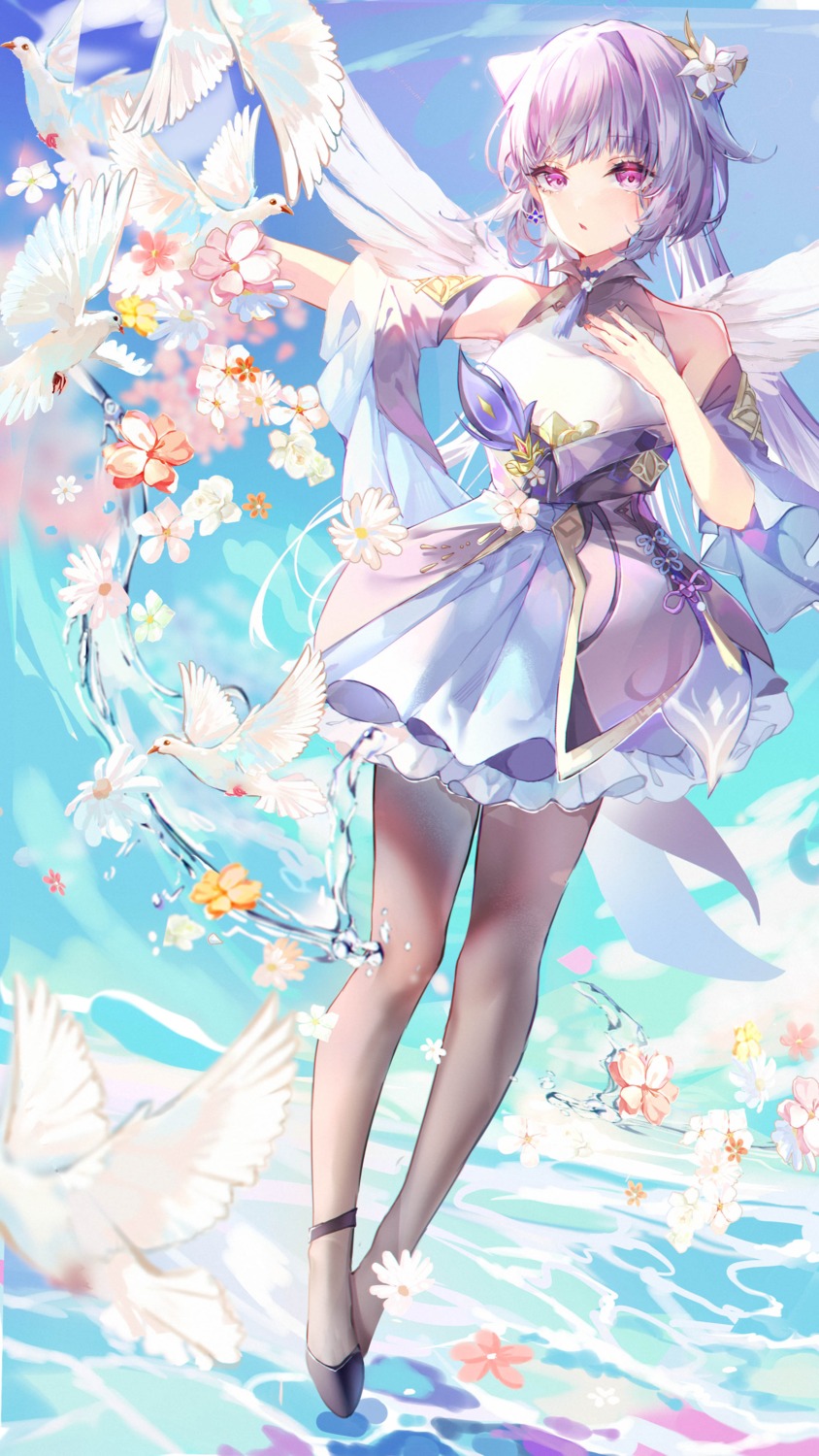 dress, genshin_impact, keqing, pantyhose, xiongshouji