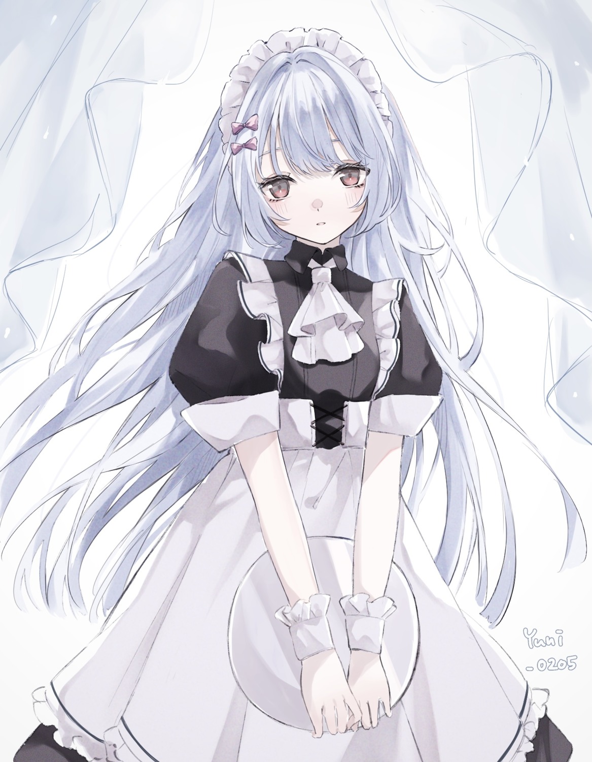 maid, waitress, yuni