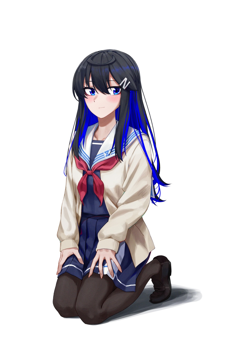 dierbeibanjia, pantyhose, seifuku, sweater