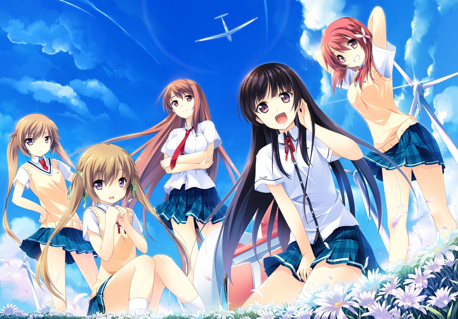 habane_kotori, himegi_ageha, kazato_asa, kazato_yoru, kono_oozora_ni_tsubasa_wo_hirogete, mochizuki_amane, motoi_ayumu, pulltop