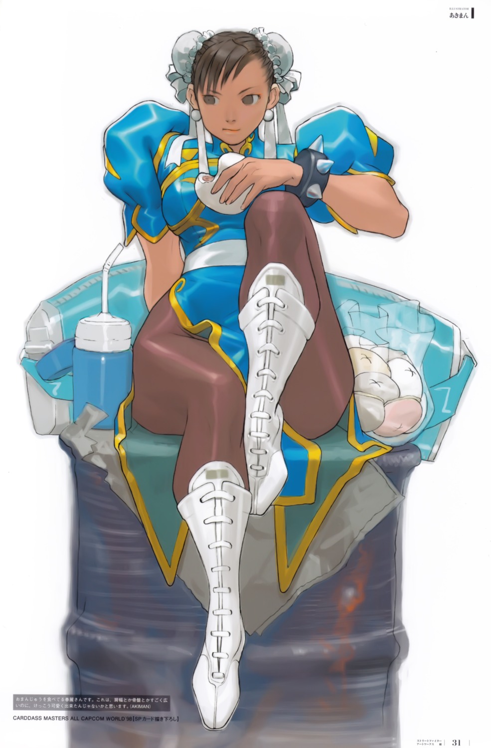 capcom, chinadress, chun_li, dress, pantyhose, street_fighter, yasuda_akira