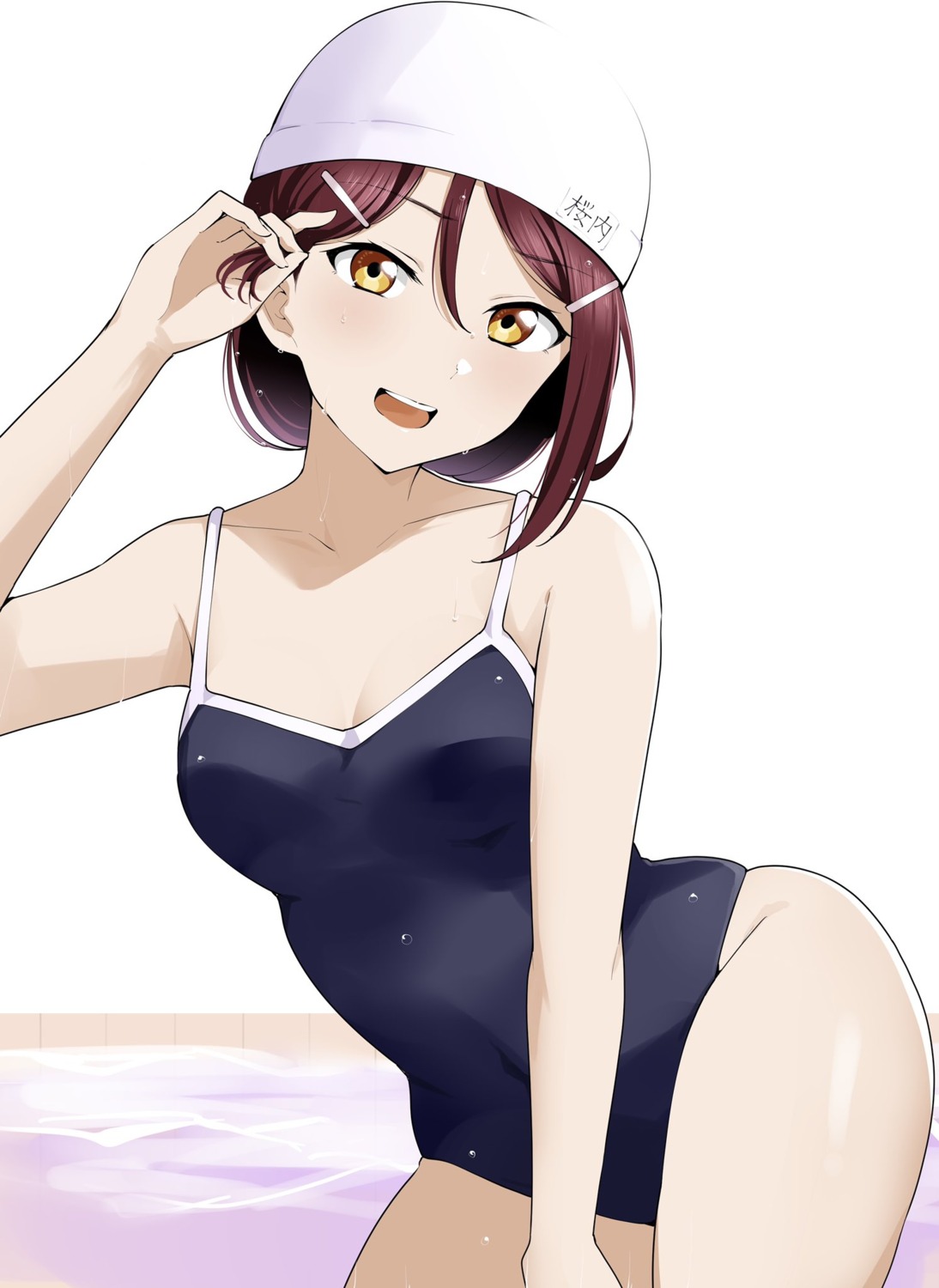 barkhorn0331, love_live!_(series), love_live!_sunshine!!, sakurauchi_riko, school_swimsuit, swimsuits