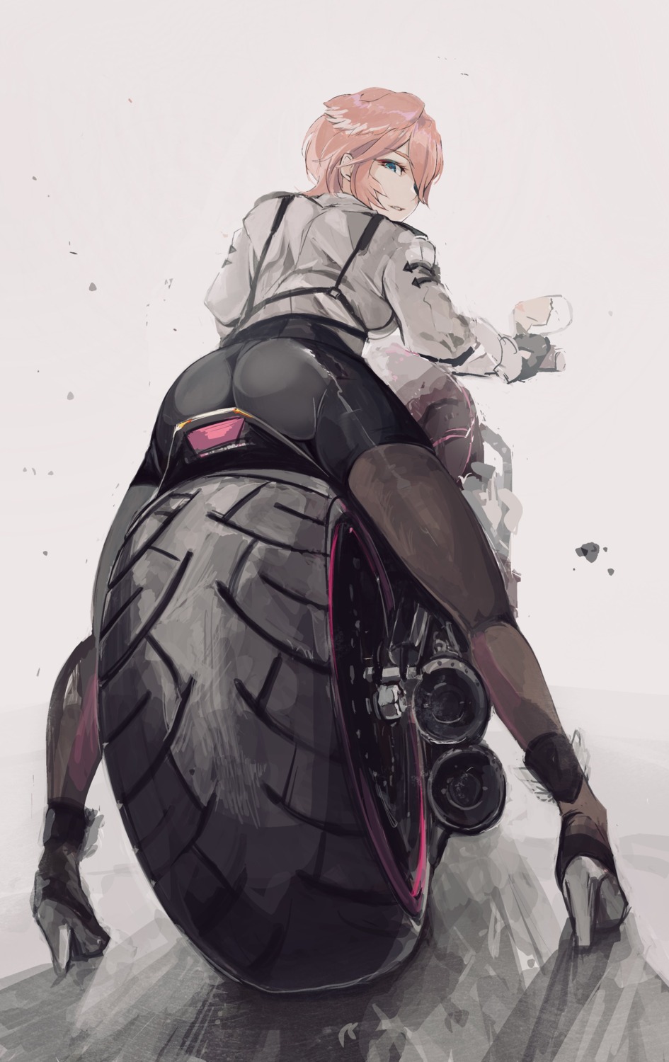 ass, heels, hololive, pantyhose, sketch, takane_lui, torn_flipper, uniform, wings
