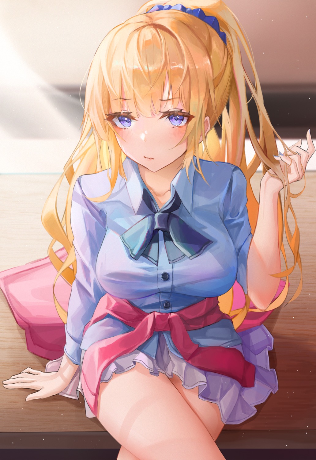 artist_revision, karuizawa_kei, seifuku, sweater, turbulence, youkoso_jitsuryoku_shijou_shugi_no_kyoushitsu_e