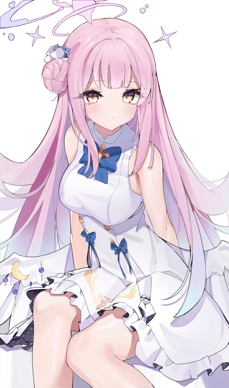 angel, asla_yu, blue_archive, dress, misono_mika, wings