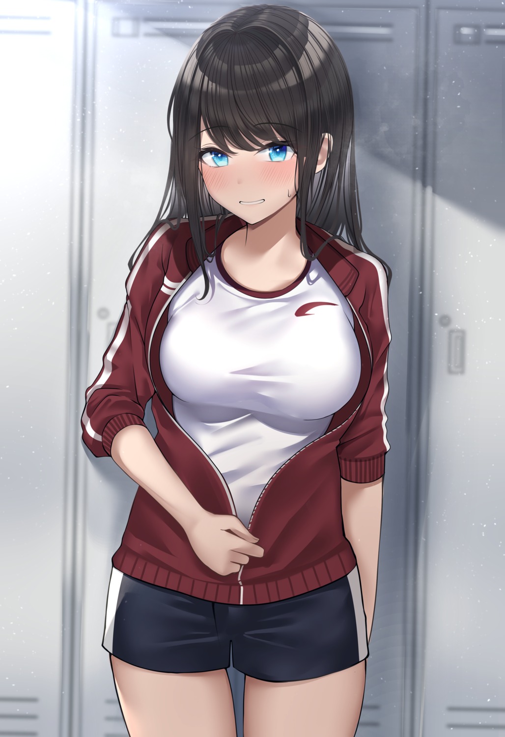 gym_uniform, kaku_yone, undressing